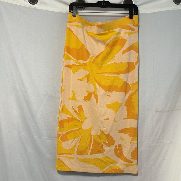 NWOT Zara Tropical Print Midi Skirt Size Large - Picture 6 of 9